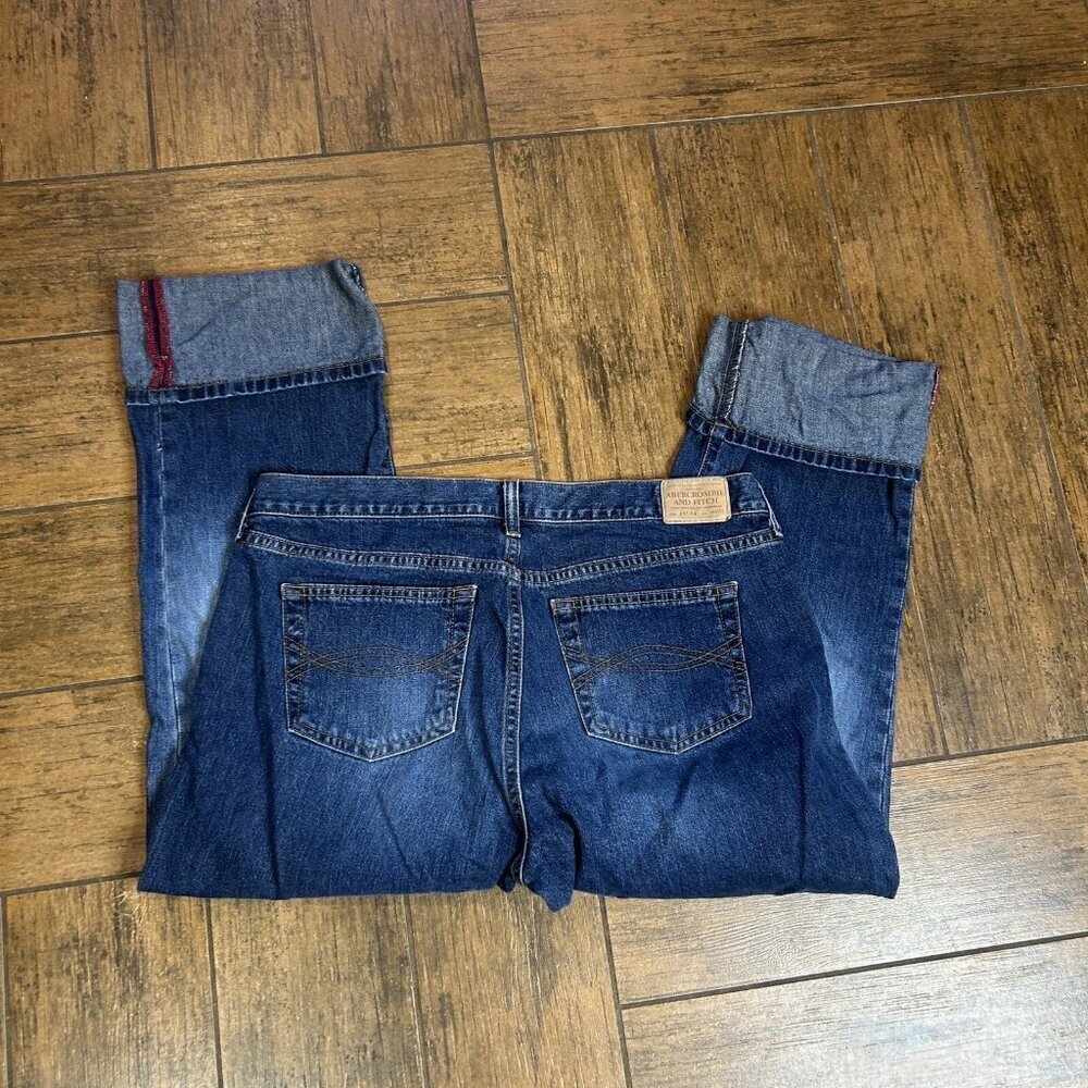 Abercrombie & Fitch 1892 Women's Button Fly High Rise Cropped Jeans Size 12 - Picture 9 of 13